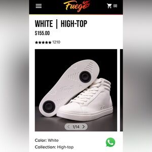 Fuego Women's White High-Top Sneakers